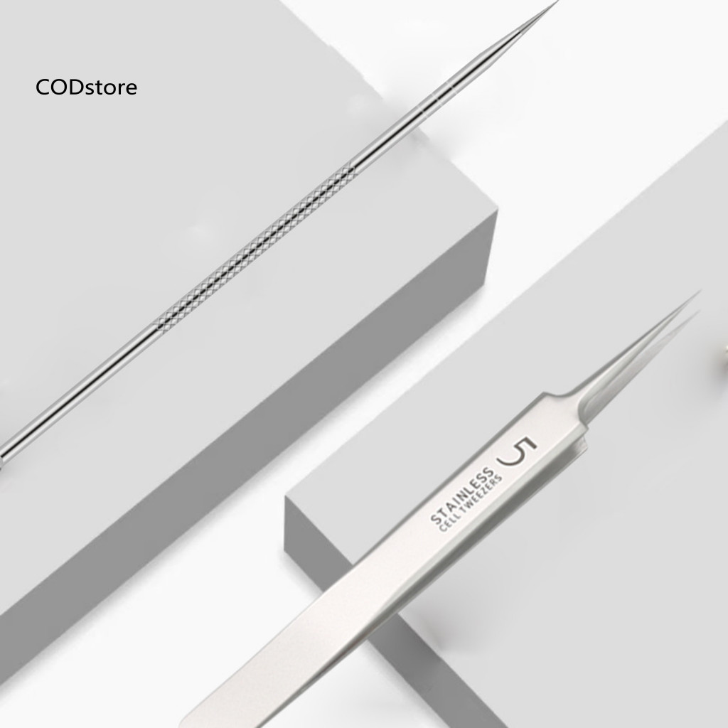 Kdc Dụng cụ điều Hỗ trợ giảm mụn trứng cá bằng thép không gỉ Thiết yếu điều Hỗ trợ giảm mụn đầu đen chuyên nghiệp Bộ nhíp kim Hỗ trợ giảm mụn bằng thép không gỉ Bộ dụng cụ chăm sóc da mặt Dễ dàng cho da
