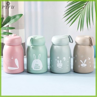 PTFU Hoạt Hình Dễ Thương Uống Thủy Tinh Ấm Siêu Tốc Di Động Trường Học Cốc Nước Tại Nhà Văn Phòng Nữ Cà Phê Chai Cho Bé Gái Trẻ Em Quà Tặng Mới