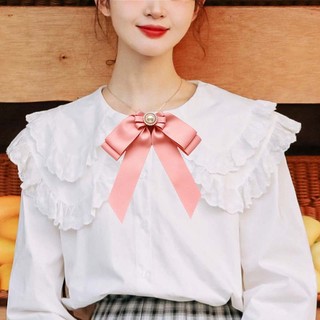 Phụ Nữ Ren Hồng Nơ Kim Cương Giả Nơ Thắt Nơ Ngọt Ngào Pre-Tied Cổ Phụ Kiện