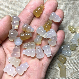 10 Chiếc Ngọc chalcedony Mã Não Mặt Dây Chuyền Nhỏ Tròn Bầu Bình Trang Trí Tua Rua Nhỏ Hòa Bình Khóa Dệt Phụ Kiện