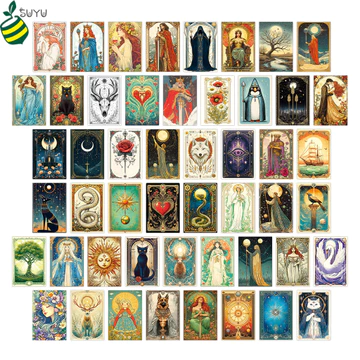 Bộ 50 Thẻ Tarot, In Nghệ Thuật Treo Tường Trang Trí Cho Phòng Ngủ, Bộ Cắt Dán Tường Cho Phòng Thẩm Mỹ, Phòng Trưng Bày Ký Túc Xá Cổ Điển Trung Tâm Thành Phố Nhà, Để Trang Trí Phòng Ngủ Nữ, Vật Dụng Tr