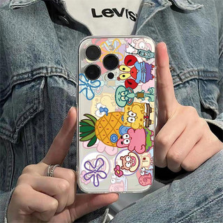 Ốp Lưng Cho Samsung Galaxy S24 S23 S22 S21 Plus Ultra S23FE S20FE S21FE J7 Prime A12 A03 A32 Miếng Bọt Biển Dễ Thương Patrick Star Hoạt Hình Mềm Trong Suốt Bảo Vệ Toàn Diện Vỏ Điện Thoại