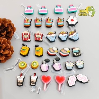 Jibbitz sticker 3D , charm cao cấp gắn dép sục cross loại 3D dầy đẹp, sticker gắn dép có cao cấp