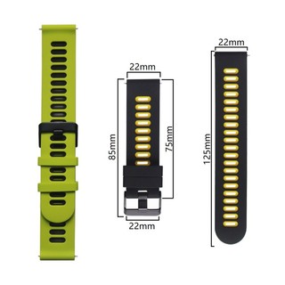 Dây đeo silicon hai màu 22mm cho Amazfit GTR 4 3 2 COROS PACE 3 2 Dây đeo đồng hồ Vòng đeo tay phát hành nhanh cho dây đeo cổ tay Amazfit GTR 47mm Correa