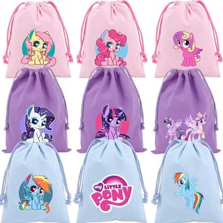 Túi dây rút My Little Pony túi lưu trữ hoạt hình túi quà tặng túi vải sang trọng