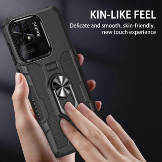 Dành Cho Redmi 10C Ốp điện thoại PC Cứng Lưng Mềm TPU Edge Bảo Vệ Camera Nhẫn Giá Đỡ Chân Đế Chống Sốc Mỏng Vỏ