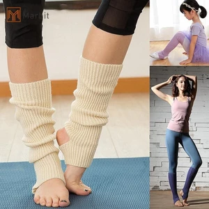 Marbit Nữ Chân Ấm Áp Mùa Đông Cô Gái Nữ Chân Bao Cho Phòng Tập Gym Thể Dục La Dance Ballet Yoga Rời Tất Dài Vớ Mới
