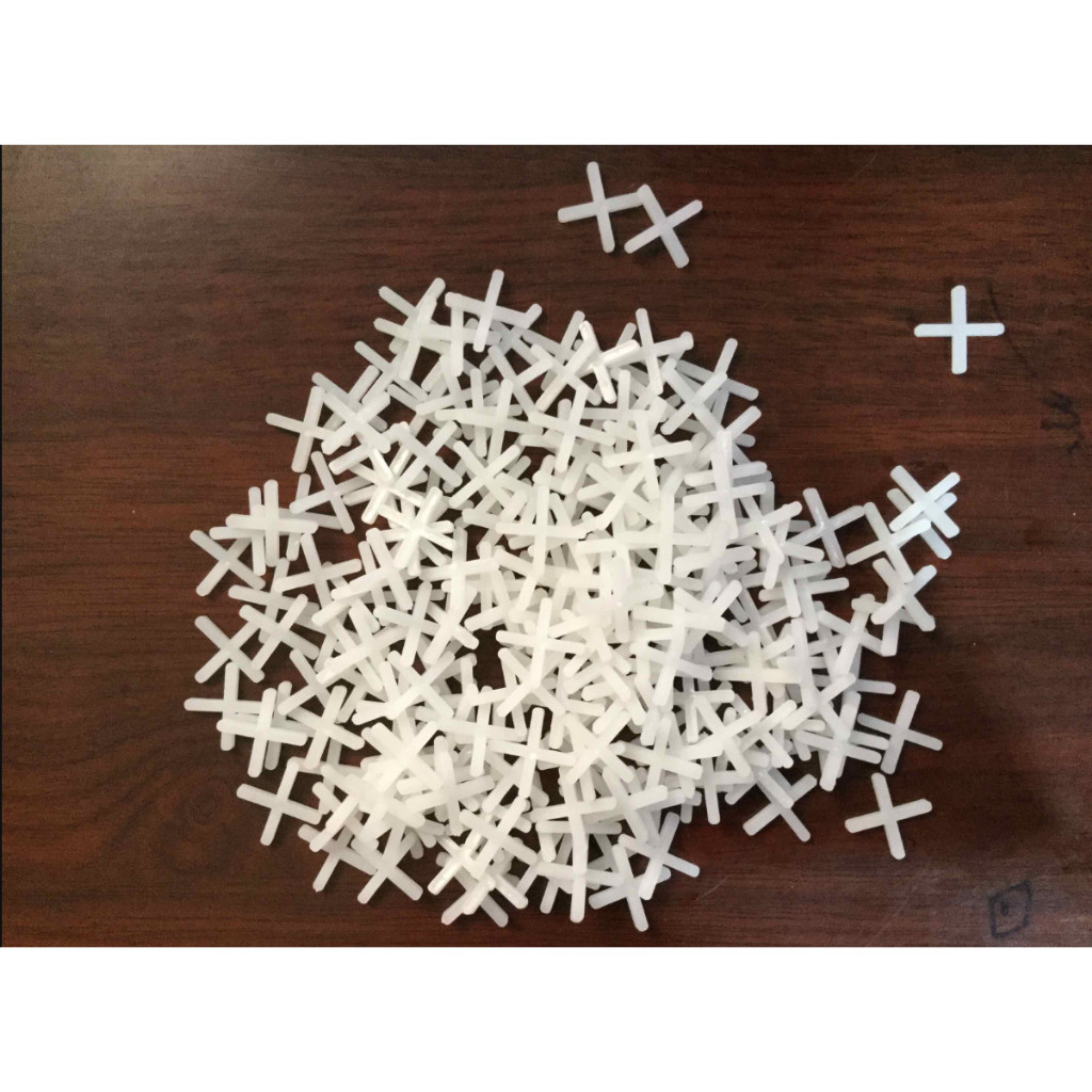 500 Cái Ke chữ thập-Ke dấu cộng-Ke nhựa chữ thập hỗ trợ ốp lát gạch, cân bằng gạch-Nhựa nguyên sinh chất lượng cao FE123