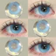 （-0°-8.00°）🌈ZM 🌈/Set 2 Kính Áp Tròng Màu tím/đen/xám thời trang contact lens hợp lệ 6 tháng YX111