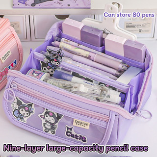 Kawaii Girly Heart Prism Hộp Đựng Bút Chì Dung Tích Lớn Nữ Sinh Viên Hộp Đựng Bút Chì Nữ Giá Trị Cao Túi Đựng Bút Chì Đa Năng Túi Văn Phòng Phẩm
