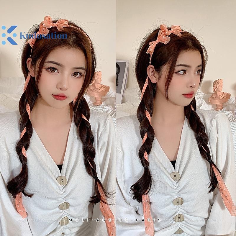 Kudosation Thời Trang Với Ren Khăn Lụa Nơ Dễ Thương Cho Bé Gái Phụ Kiện Tóc Hàn Quốc Cho Nữ