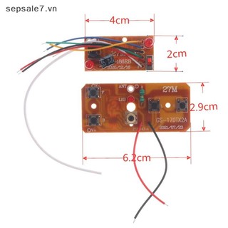 [Akids] 4CH RC Điều khiển từ xa Bảng thu phát PCB mạch 27 MHz Hệ thống vô tuyến cho xe RC {vn}