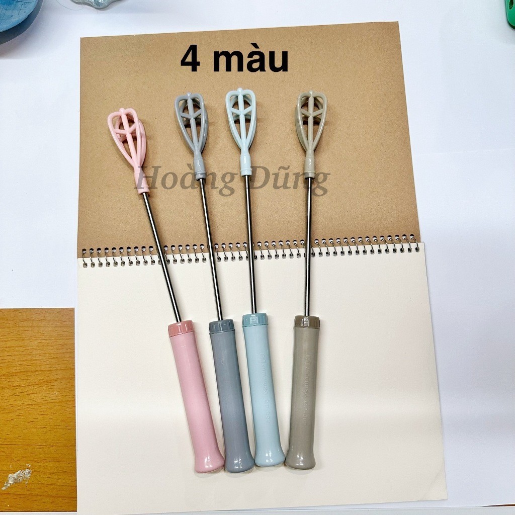 Cây khuấy cà phê, tạo bọt cà phê, đánh trứng thân inox nhựa Châu Hưng