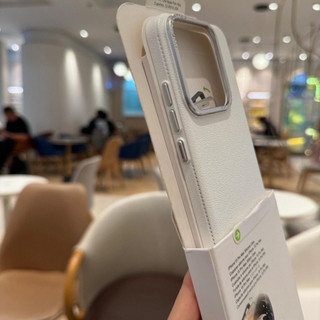 [Giảm giá hấp dẫn] Ốp điện thoại Xiaomi 14 với họa tiết da lychee cao cấp, khung kim loại cho 14 Pro, 13 Pro, chống bám vân tay, vỏ bảo vệ mờ, hàng giao ngay