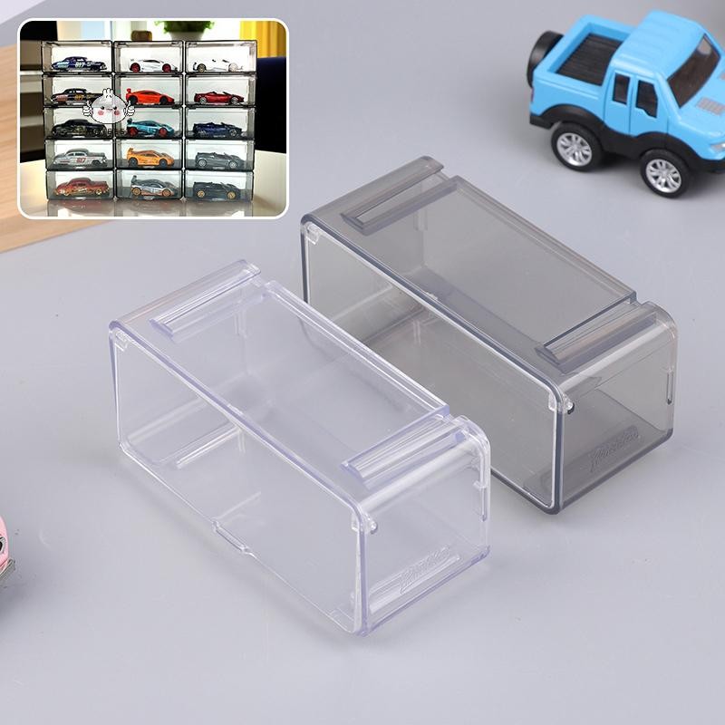 Maybest 1 Hộp Trưng Bày Ô Tô Trong Suốt Chống Bụi Có Thể Xếp Chồng Hộp Bảo Quản Không Có Xe Diecast Mẫu Trẻ Em Hợp Kim Xe Ô Tô Mô Hình Hộp Bảo Quản {VN}