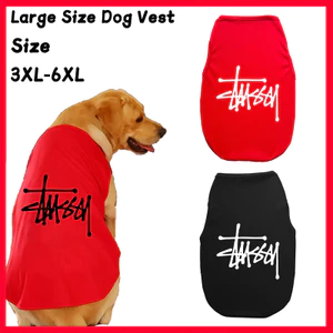 3xl-6xl Đen Graffiti Họa Tiết Mèo / Chó Thoáng Khí Kích Thước Lớn Áo Vest Lớn Vừa Quần Áo Cho Chó