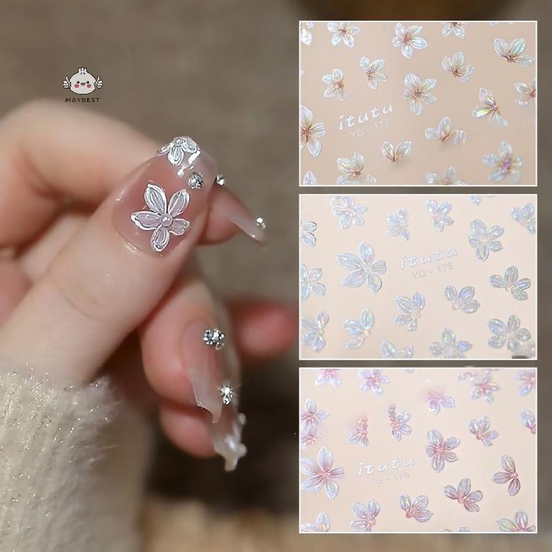 Maybest 1 Miếng Dán Móng Tay 5 Miếng Hoa Nhỏ Tươi Nhỏ Màu Hoa Decal Móng Tay DIY Móng Tay Nghệ Thuật Trang Sức Dụng Cụ Làm Móng Tay {VN}
