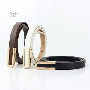 Maybest Nữ Thắt Lưng Tối Giản Khóa Pin Da Mỏng Thắt Lưng Nữ Cho Quần Jean Quần {VN}