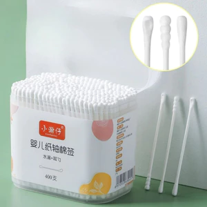 Hộp 200 cây tăm bông tự nhiên ngoáy tai 2 đầu an toàn với mọi lứa tuổi (đầu nhỏ phù hợp cho Bé)