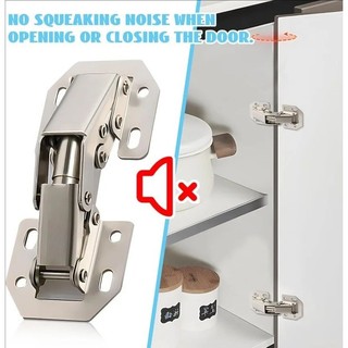Bản lề cửa tủ thép cán nguội Thiết kế không phá hủy, lắp đặt máy khoan để lưu trữ / Tủ giày, Phần cứng nội thất bền màu bạc (2 / 10 CÁI)