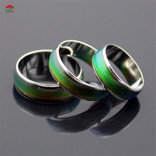 Nhẫn giữ nhiệt đổi màu sắc Vòng đổi màu 6mm được điều khiển nhiệt độ cho cặp đôi Trang sức tinh tế
