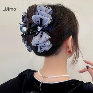 Luimo Thời Trang Kim Cương Giả Nơ Kẹp Tính Khí Pháp Vuốt Kẹp Phụ Kiện Tóc SBS