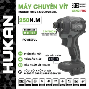 CHÍNH HÃNG THÂN MÁY CHUYÊN VÍT HUKAN HM21-G2CV250BL MÀU XÁM