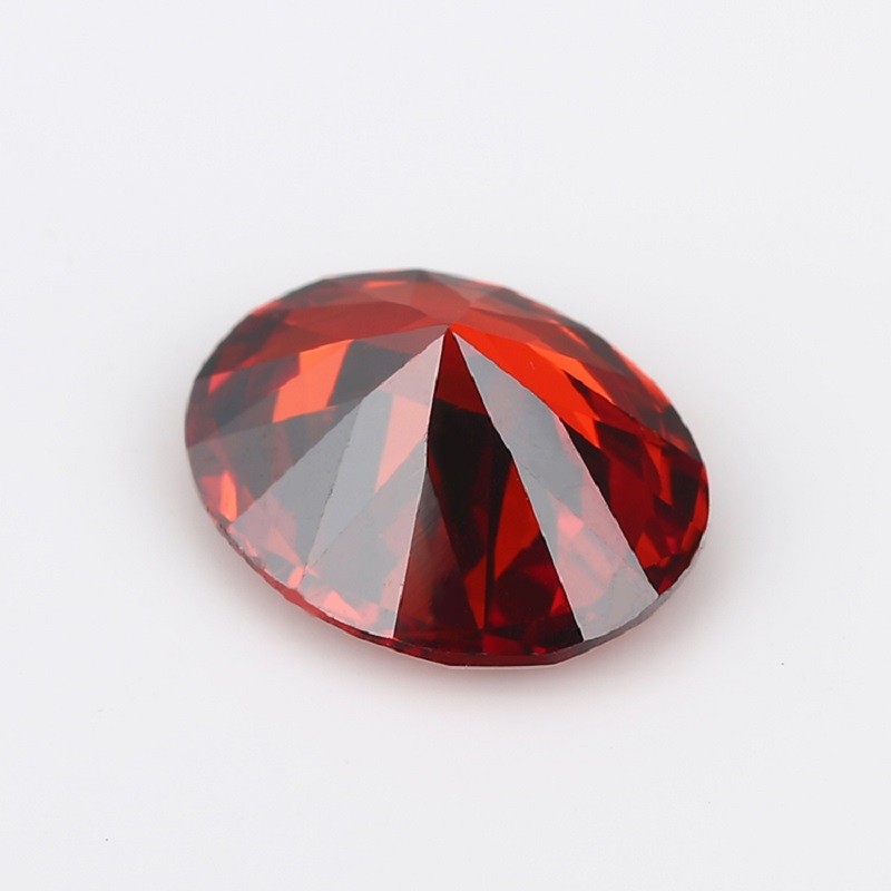 5A Garnet Màu Hình Bầu Dục Cắt Đá CZ 15 / 30 Chiếc 3x5mm ~ 10x12mm Cubic Zirconia Rời Cho Trang Sức DIY