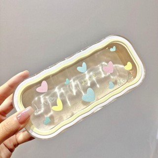 Kính ASDFGER, Hộp đựng kính râm họa tiết hoa bằng nhựa, Hộp trong suốt di động dễ thương, kính bảo vệ lão thị