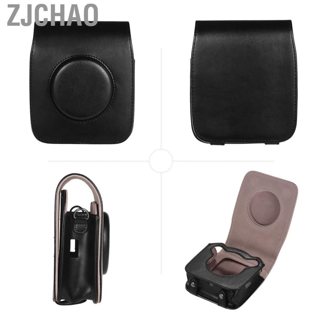 Zjchao Túi đựng máy ảnh bằng da PU di động với dây đeo vai tương thích Fujifilm Fuji Instax SQ20 tức thì