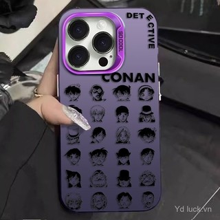 Bộ sưu tập nhân vật thám tử Conan, ốp điện thoại mờ tương thích với iPhone 12 Pro Max, 11 XR, 7 Plus, XS Max, 13 Pro Max, 14 Pro Max, 15 Pro X, 14 Plus, 8 Plus, chống sốc, chống mồ hôi, linh hoạt