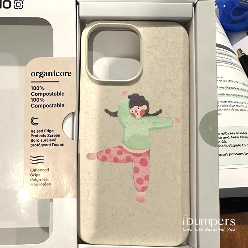ibumpers Ốp Lưng IPhone Họa Tiết Cô Gái Dễ Thương Đơn Giản Cho IPhone 16 15 14 12 13 11 Pro Max IP 7 8 Plus X XS XR Ốp Điện Thoại Silicon Mềm Chống Sốc