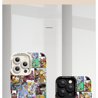 Ốp điện thoại Painted JOJO 's Bizarre Adventure cho iPhone16 / 15 / 14 / 13 / MINI / 12 / 11 / Pro MAX / X / XS / XR / 7 / 8 / 6 Vỏ bảo vệ toàn diện bằng silicon lỏng chống sốc và chống rơi