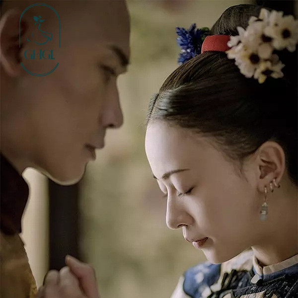 Ghgl❤️Yanxi Cung Điện Chiến Lược Wei Yingluo Cùng Phong Cách Chalcedony Bông Tai Wu Jinyan Lingfei Tai Kẹp Bông Tai Một Tai Ba Kìm Qinggong Trang Sức