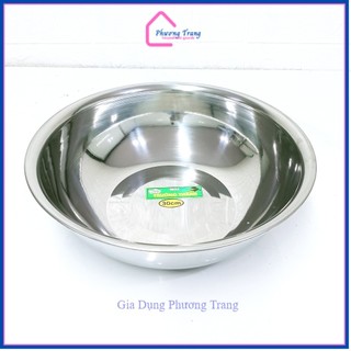 Thau inox Trường Thành cao cấp loại dày, nặng, đẹp, đường kính 16cm - 38cm - Tô inox hàng Việt Nam