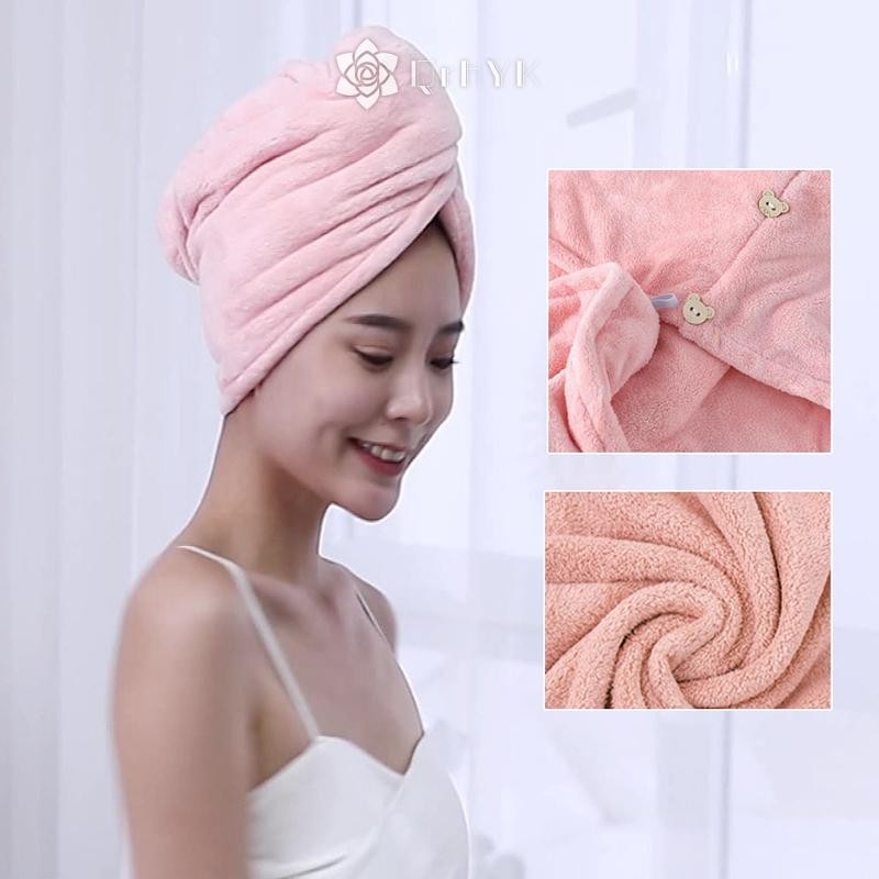 Qrhyk Tóc Dài Nhanh Khô Khăn Nữ Chắc Chắn Tắm Phòng Tắm Tắm Siêu Thấm Hút Turban Tóc Sấy Mới