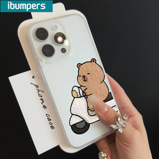 ibumpers Ốp Lưng iPhone Dễ Thương Capybara Loopy Họa Tiết Cặp Đôi Dành Ốp điện thoại Trong Suốt Mờ TPU Silicon Mềm Chống Sốc Cho Iphone 16 15 14 12 13 11 Pro Max IP 7 8 Plus Iphon X Xs XR Xs Max