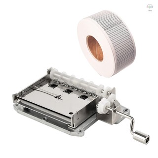 Bộ hộp nhạc 30 nốt DIY Hộp nhạc cơ có thể lập trình quay tay 30 nốt Hộp nhạc Quà tặng với 20 chiếc Băng giấy trống & Máy đục lỗ