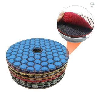 Bộ 7 miếng đánh bóng kim cương khô ướt 4 Inch cho đá cẩm thạch bê tông Granite