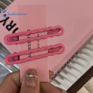 Kudosation 1 Dễ Thương Màu Kẹo Kim Loại Nổ Kẹp Phụ Kiện Tóc Một Dòng Kẹp