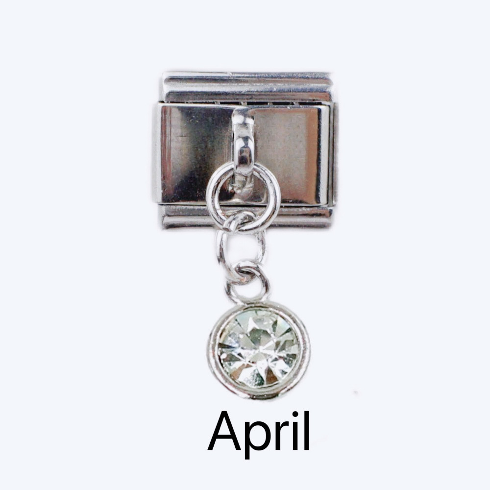 DIY Mô-đun Ý Mặt dây chuyền Vòng tay Birthstone Series Vòng tay đàn hồi may miễn phí