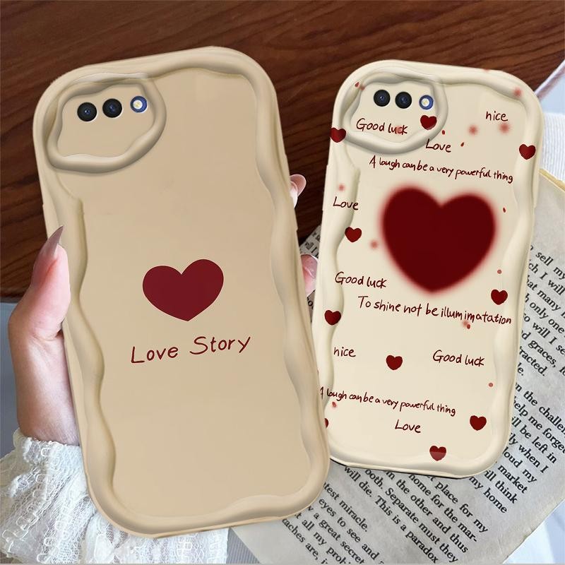 Ốp Silicon Hoạt Hình Cho OPPO A3S / OPPO A12E / OPPO AX5 3D Art Mềm TPU Dễ Thương Kem Cặp Đôi Cô Gái Thư Tình Thẩm Mỹ Ốp Điện Thoại Chống Sốc