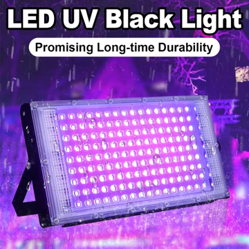 Đèn pha UV LED 50W 100W 395nm Đèn pha tím ultraviolet 220v Đèn diệt khuẩn phát hiện huỳnh quang 400nm Bóng sấy khô chiếu sáng phòng khử trùng
