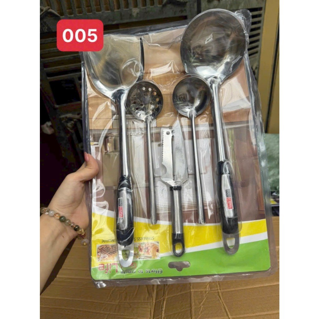 Bộ dụng cụ nhà bếp 5 món INOX