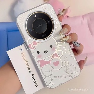 Ốp điện thoại cho Honor X9C 5G/X9C, thiết kế cặp đôi dễ thương, họa tiết chó con mèo con, chống sốc, màu bạc bạc, bảo vệ vỏ cứng hoạt hình