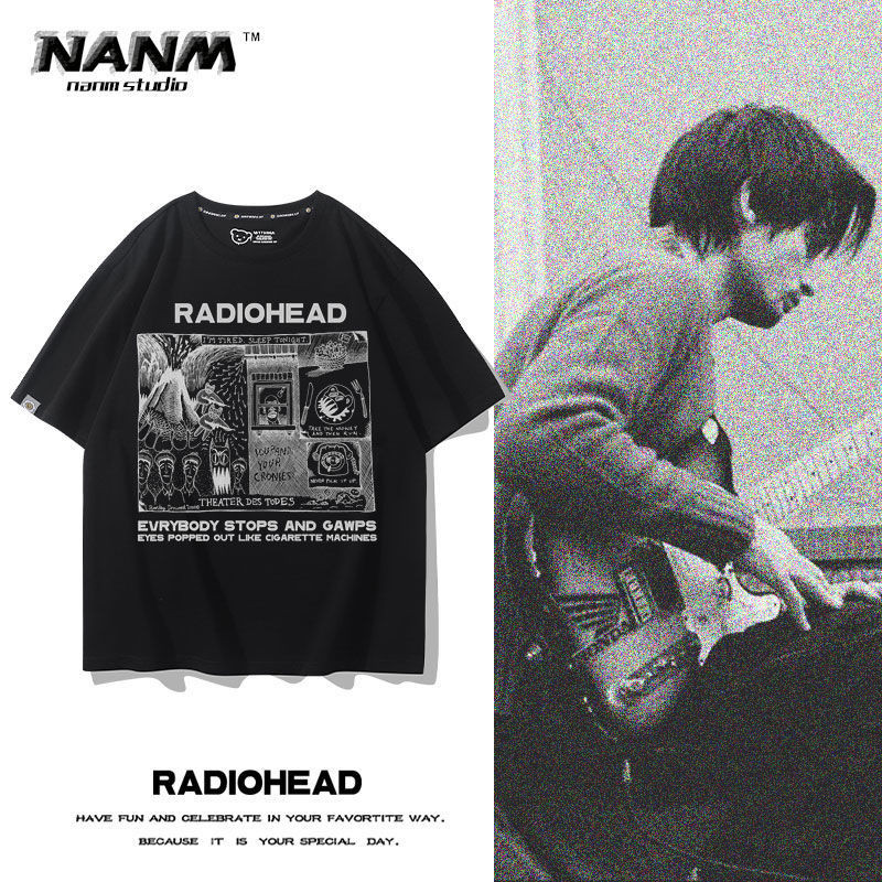 Radiohead Radiohead Radiohead Rock Band Tay Ngắn Nam Tiết Kiệm Mùa Hè Áo Thun Tom York
