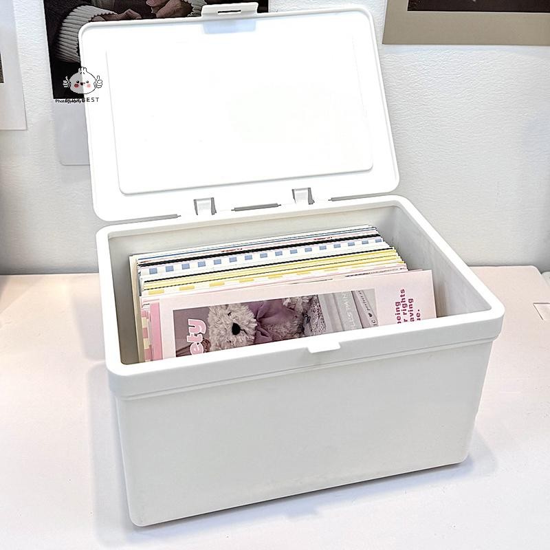 Maybest Mới 1PC Hàn Quốc Acrylic Trắng Hộp Bảo Quản Thẻ Photocard Hàn Quốc Hộp Bảo Quản Thẻ Ảnh Tổ Chức Ngăn Lật Hộp {VN}