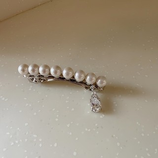 Phụ Kiện Tóc Hàn Quốc Ngọc Trai Kẹp Tóc Bên Kẹp Mùa Xuân Kẹp Sang Trọng Zircon Giọt Nước Tua Rua Kẹp Phẳng Cảm Giác Cao Cấp 27SC465
