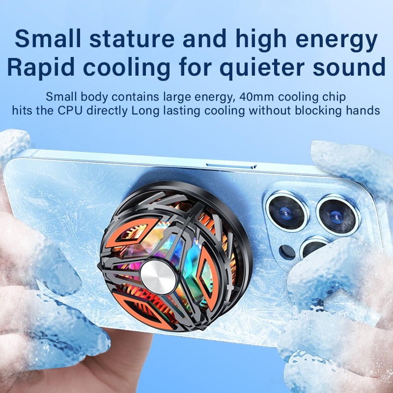 Quạt tản nhiệt điện thoại sò lạnh GT31 nam châm từ tính led gaming cho streamer livestream chơi game