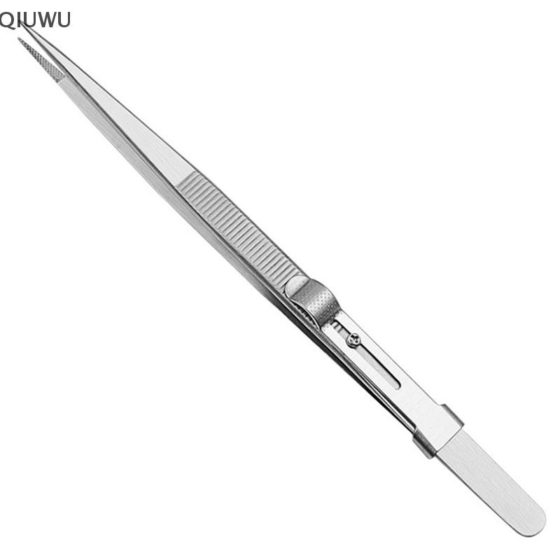 Nhíp bằng thép không gỉ QIUWU Dụng cụ sửa chữa linh kiện điện tử Nhíp đa năng Nhíp trang sức chất lượng cao.
